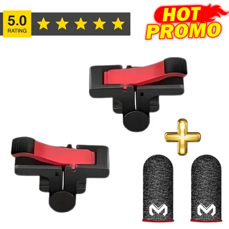 2 Boutons Tir Rouge + 2 Doigtiers Anti-Transpiration