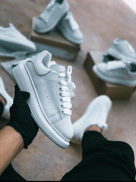 Alexander McQueen Oversized Sneaker – White Leather