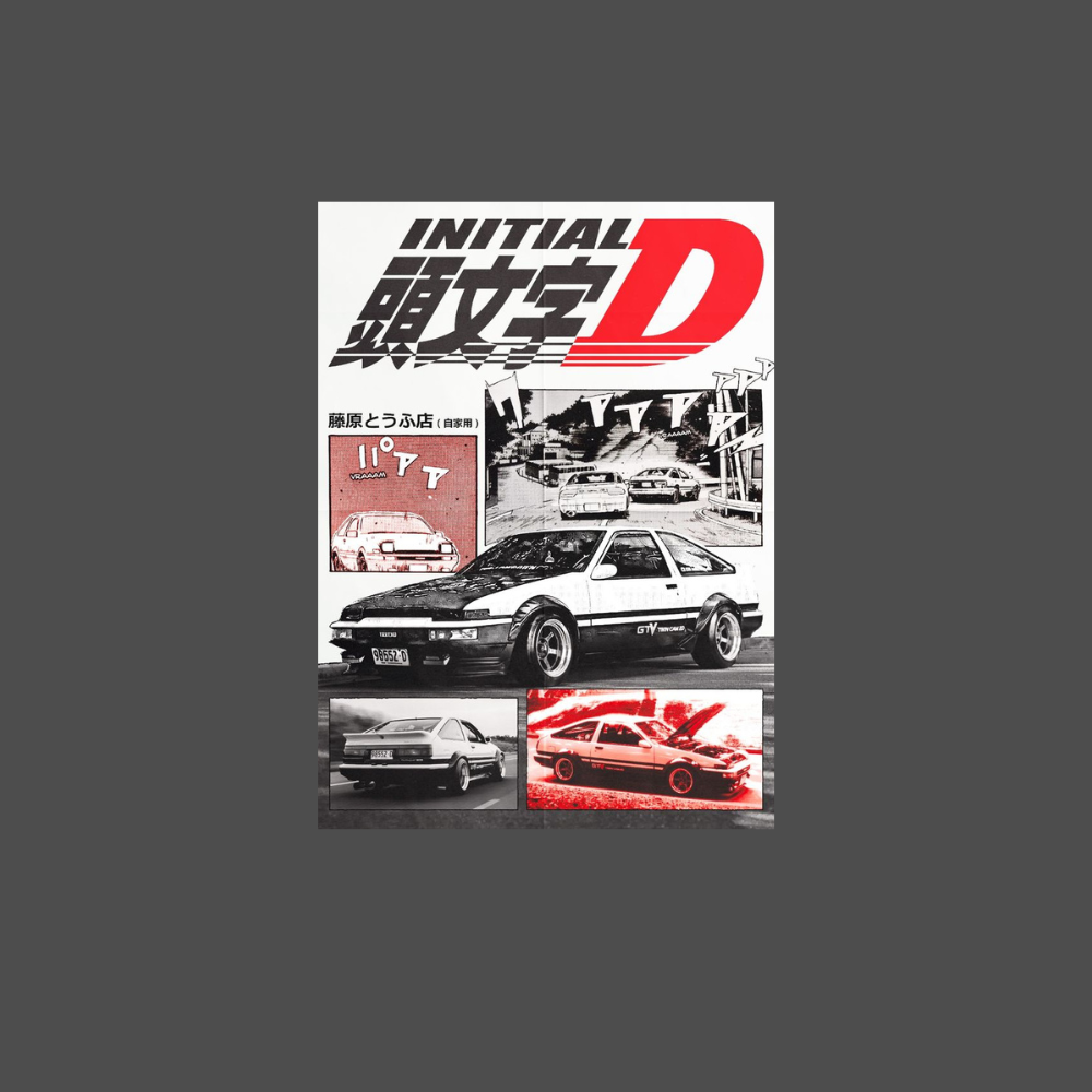 Poster aimanté Initial D
