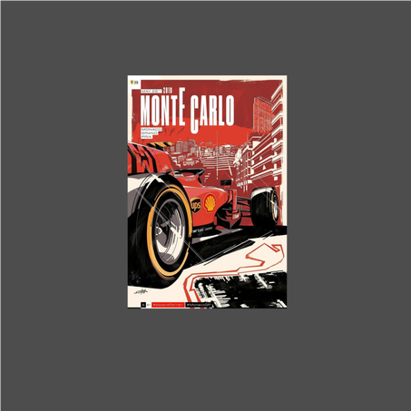 Poster aimanté GP Monaco (Vintage)