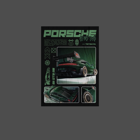 Poster aimanté Porsche Pinup