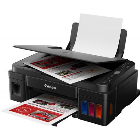 Canon Imprimante Multifonction WiFi PIXMA G3411 Jet d'encre, Jeu de bouteilles inclus + 1 bouteille d'encre noir supplémentaire Remplace G3400 Et G3410