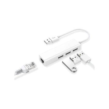 Port USB 2.0/3.0 vers RJ45 Ethernet Lan avec 3 ports USB Hub Pour Macbook et PC