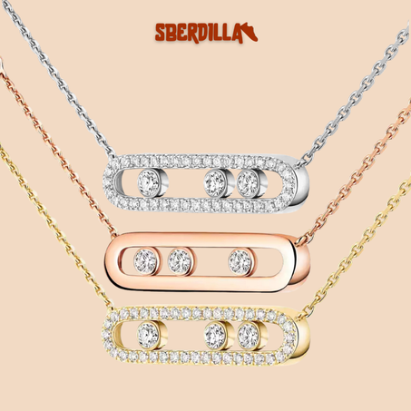 Messika Collier Diamnts & Simple 3 couleurs