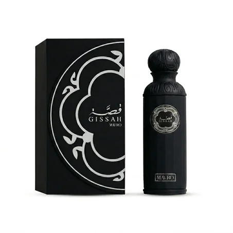 عطر مافرو 200 مل – عطر رجالي أسود بلمسة عود وجلدي فاخر |Gissah Mavro