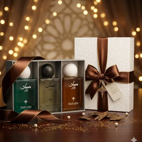 مجموعة المسك من إبراهيم القرشي – 3 عطور مسك فاخرة (البحر، الليل، الشمس) للجنسين