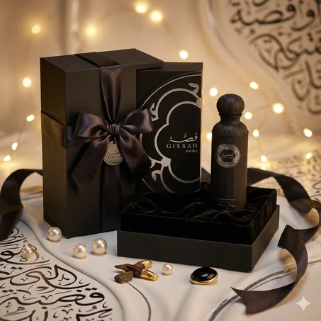 عطر مافرو 200 مل – عطر رجالي أسود بلمسة عود وجلدي فاخر |Gissah Mavro