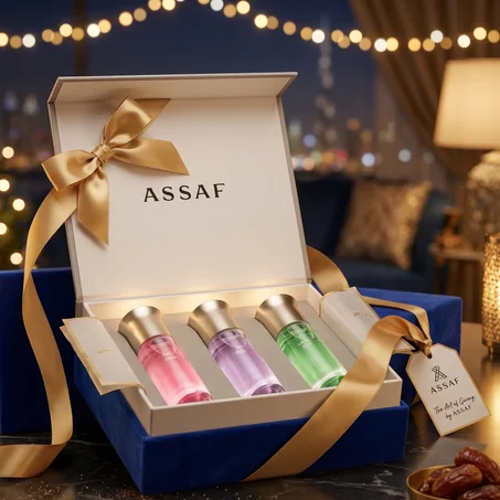 مجموعة عطور عساف Arrogate Collection – 3 عطور فاخرة للجنسين بصندوق هدايا أنيق