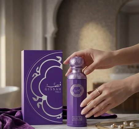 عطر فويلا 200 مل – عطر نسائي فاخر بالبنفسج والعود | Gissah Voila