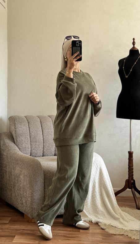 Ensemble Oversize jacquard