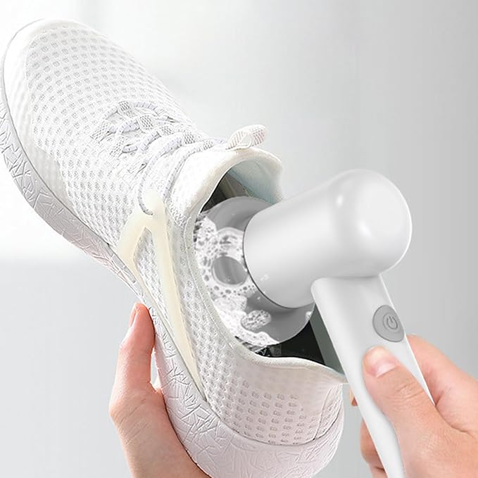 Nettoyeur Électrique sans Fil,Appareil de Nettoyage Puissant avec Brosses - Appareil sans Fil avec Têtes Interchangeables pour Salle de Bain Cuisine et Maison