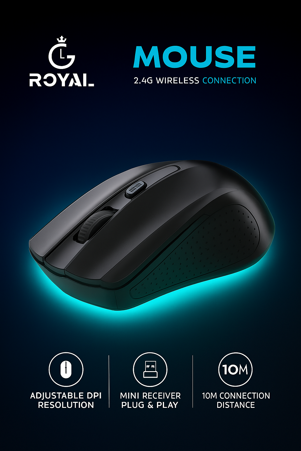 ماوس ROYAL اللاسلكي – دقة، سرعة، راحة