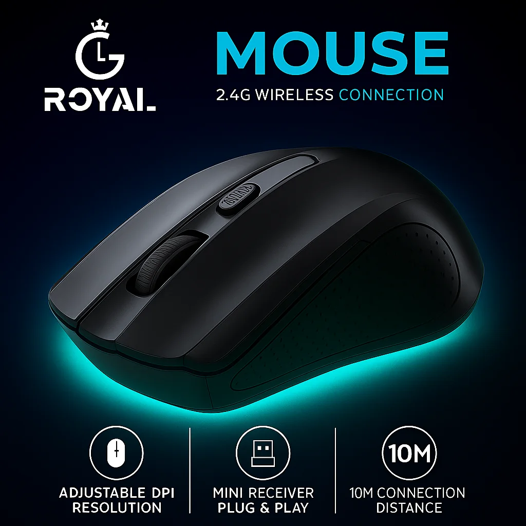 ماوس ROYAL اللاسلكي – دقة، سرعة، راحة