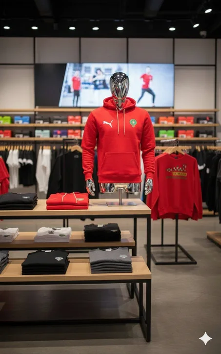 Qualité % ORIGINAL هودي المنتخب الوطني المغربي باللون الأحمر