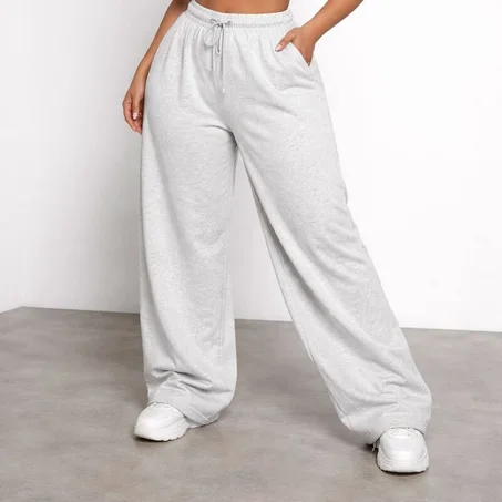 بنطال رياضي نسائي واسع بخصر مطاطي ورباط % original