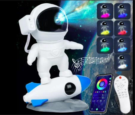 جهاز عرض نجوم رائد فضاء – ضوء مجرة ونجوم قابل للتعديل مع بلوتوث ومؤقت