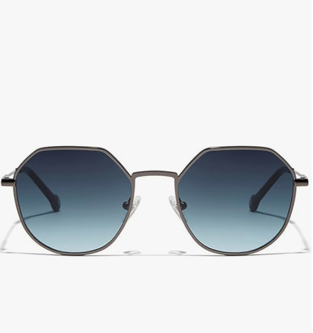 نظارة شمسية تيرن اب من معدن بعدسات مستقطبة بتصميم سداسي الشكل للرجال توفر حماية من الأشعة فوق البنفسجية من 30 صندايز حماية من الأشعة فوق البنفسجية 400