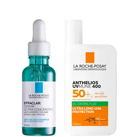 La Roche-Posay Anti-Blemish and Anti-Age Kit: Effaclar Decongesting Multi-Active Serum + SPF50+