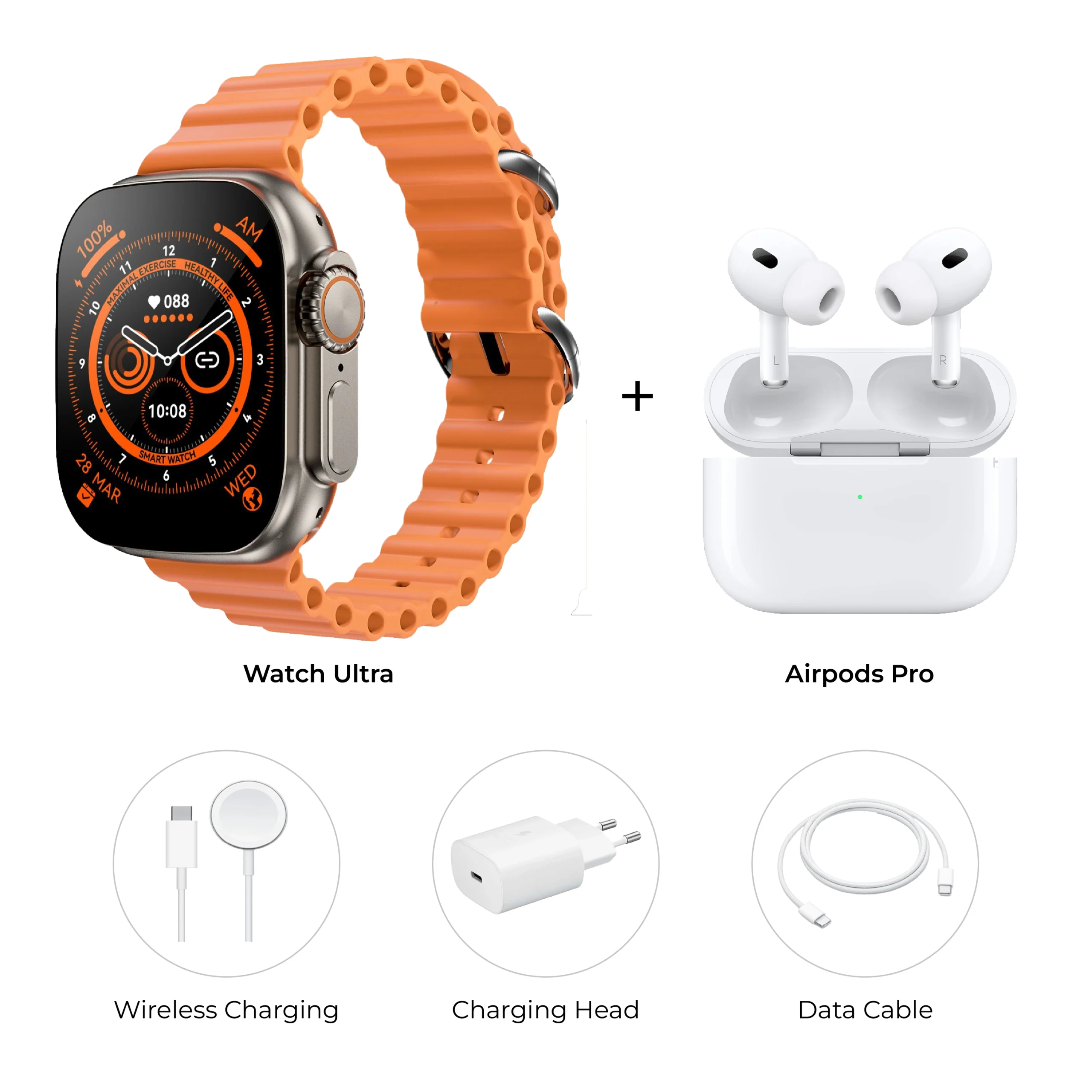 pack smart watch et ecouteur x9