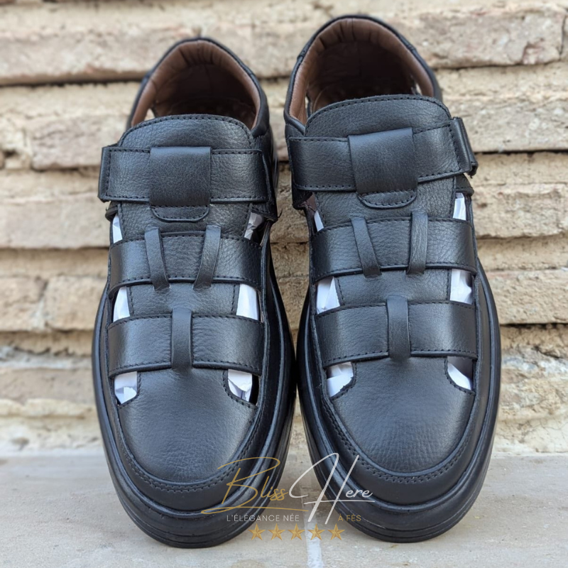 Sandales en Cuir Véritable Élégance - Confort Sophistiqué ★★★★★