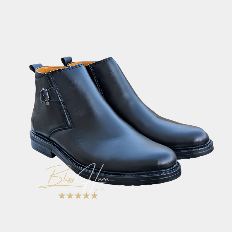 Bottines en Cuir Véritable - Élégance & Confort (★★★★★)