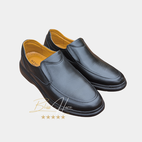 Mocassin Confort Léger en Cuir Noir – Élégance et Simplicité