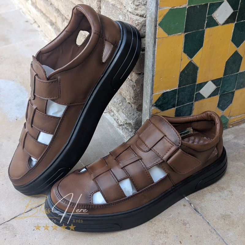 Sandales en Cuir Véritable Élégance - Confort Sophistiqué ★★★★★