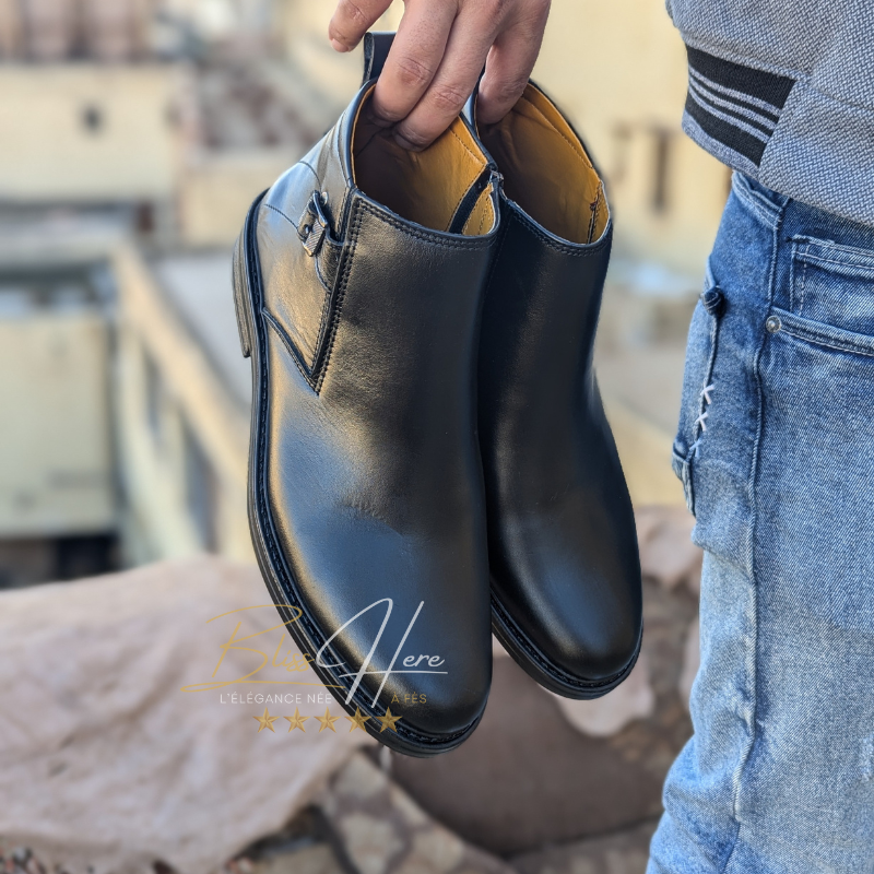 Bottines en Cuir Véritable - Élégance & Confort (★★★★★)