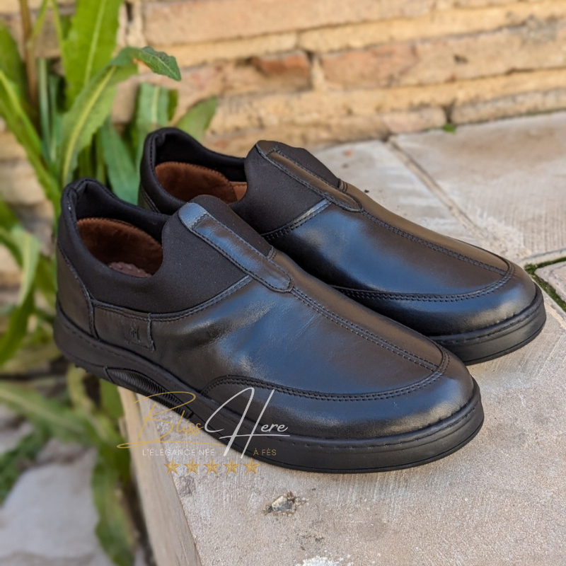 Ballerines en Cuir Noir Élégance