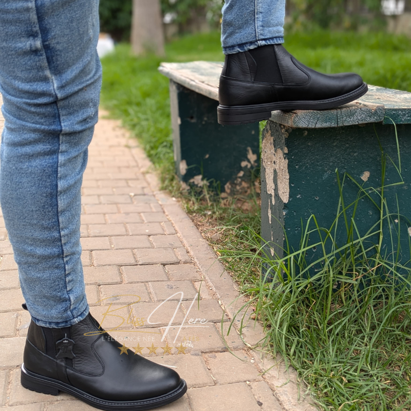 Bottines en Cuir Homme – Élégance & Résistance