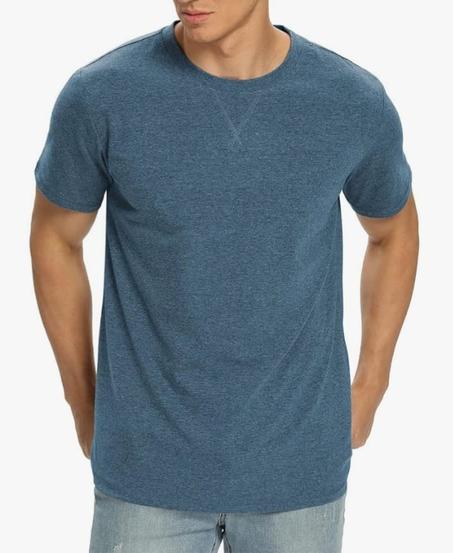 نيتاغت تي شيرت رجالي كلاسيكي من القطن الفاخر برقبة دائرية ضيقة