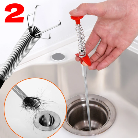 عرض قطعتين بسعر قطعة واحدة: الملقط المرن الحل المثالي لتنظيف الأحواض والأنابيب بسهولة وسرعة!