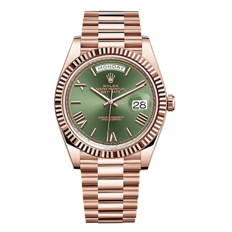 Rolex Day Date - Rose Gold - Olive Green Dial , 40mm