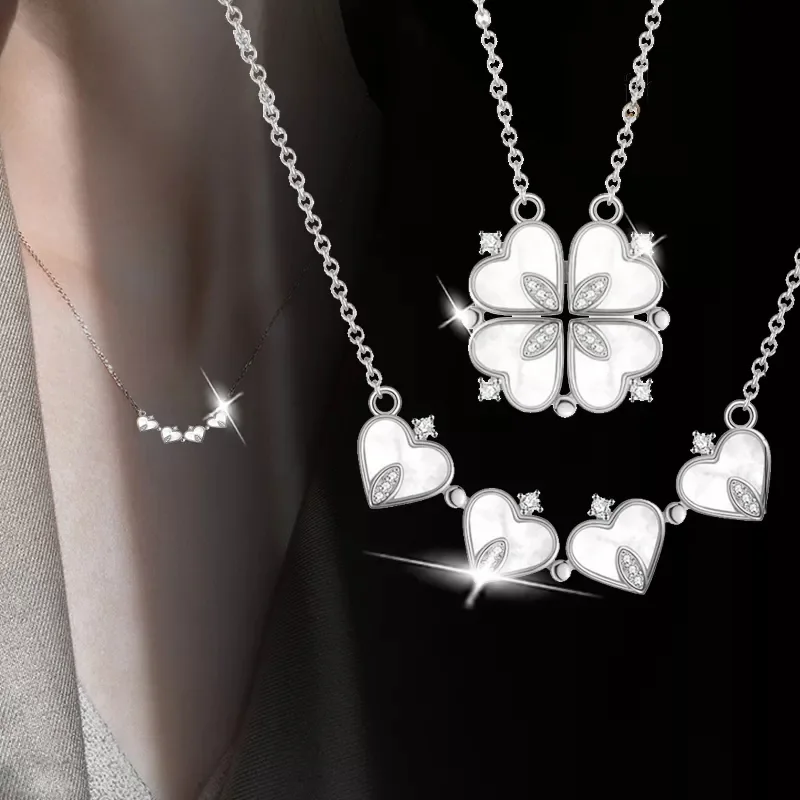 Collier coeurs magnetiques