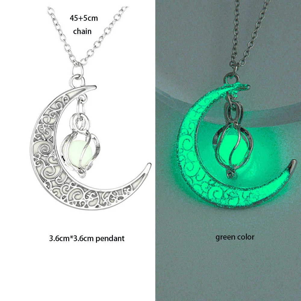 Collier croissant de lune lumineux