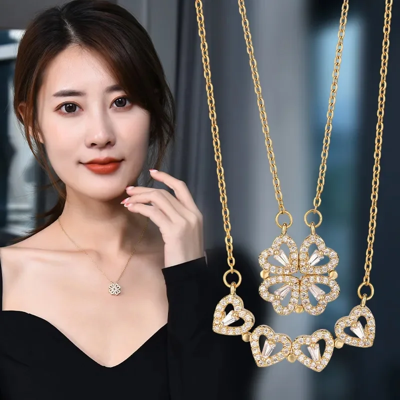 Collier coeurs magnetiques