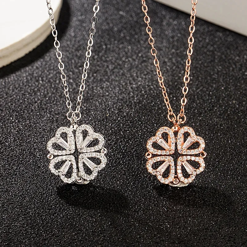 Collier coeurs magnetiques