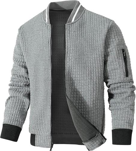 Chaqueta ligera para hombre, chaqueta estilo bombardero, abrigo universitario