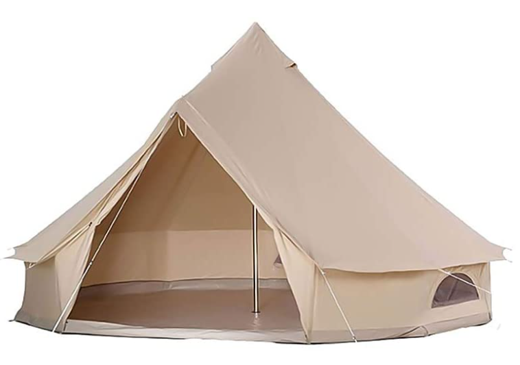 4M Waterproof Canvas Bell Tent Glamping Hunting Camping Tent