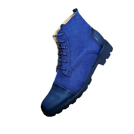 Nelson Bottine En Cuir Jean Bleu
