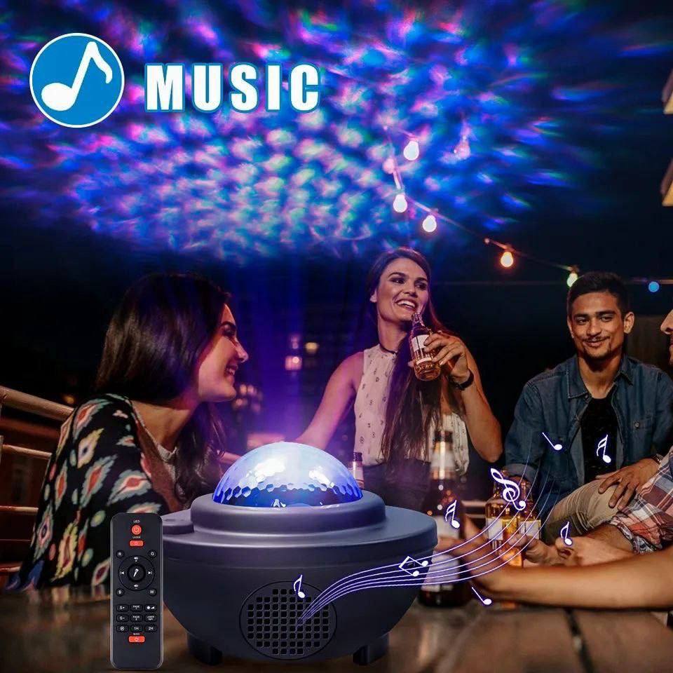 Lonvel Smart Star Night Starry Projecteur, Laser Sky Star Projector BT Music Speaker Galax Projector avec télécommande