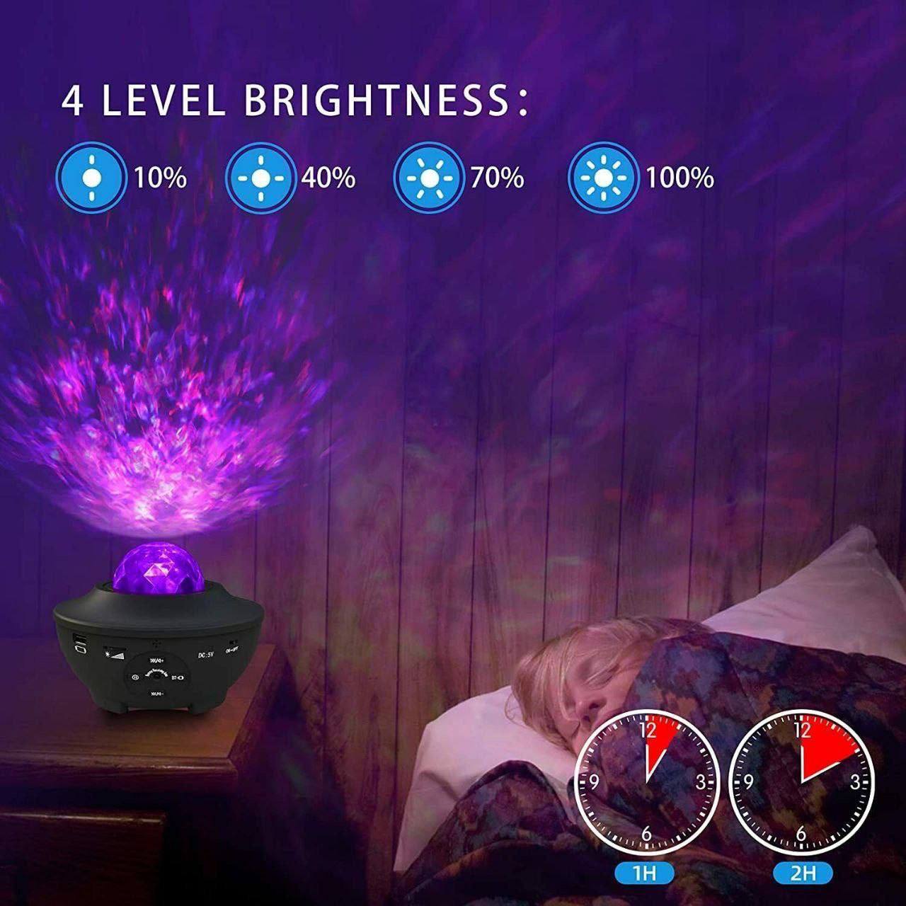 Lonvel Smart Star Night Starry Projecteur, Laser Sky Star Projector BT Music Speaker Galax Projector avec télécommande