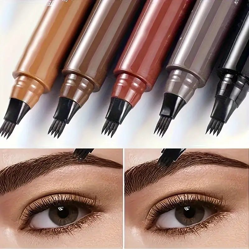 Gel À Sourcils Longue Tenue 4 Couleurs, Imperméable, Résistant À La Transpiration, Formant Un Film, Teinture Décollable, Crème À Sourcils Hautement Pigmentée