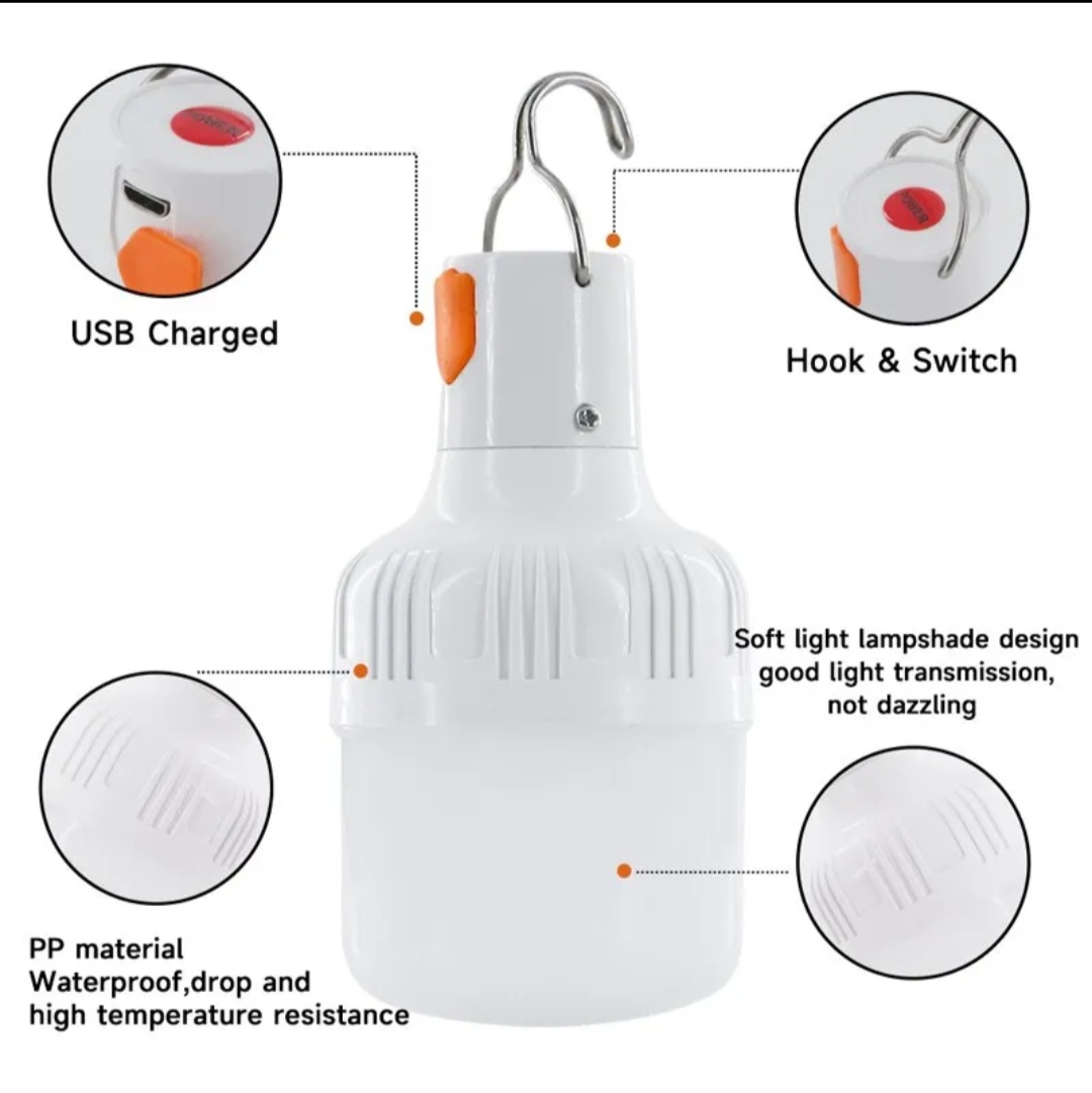 Lampe LED Portable Rechargeable par USB, lumière d'urgence, luminaire décoratif d'extérieur, idéal pour le Camping ou la maison, offre spéciale
