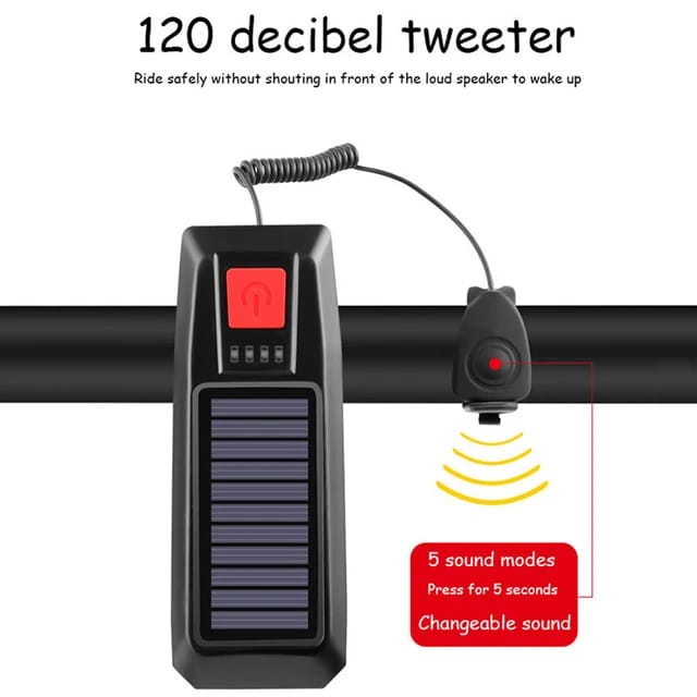 Lampe solaire LED pour vélo