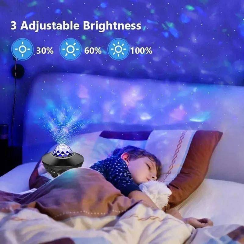 Lonvel Smart Star Night Starry Projecteur, Laser Sky Star Projector BT Music Speaker Galax Projector avec télécommande