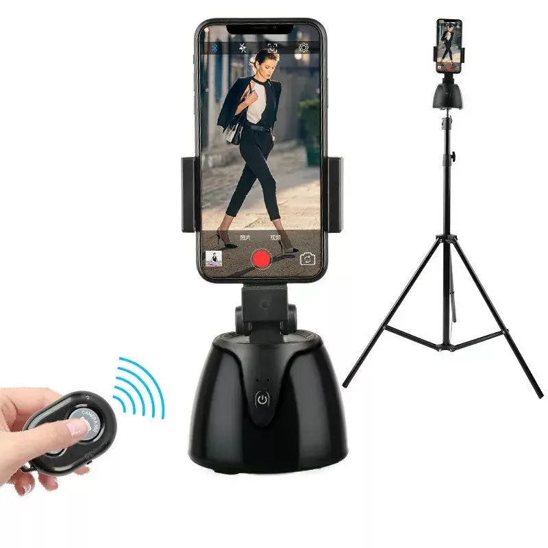 Offres Spéciales 360 Rotation AI Smart Shooting Selfie Stick TikTok Support de téléphone portable Suivi automatique du visage Support de téléphone portable