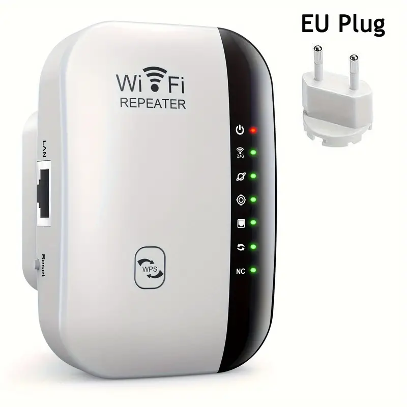 Amplificateur WiFi 300Mbps, Couvrant 9 000 pieds carrés, Installation facile, Compatible avec 35 appareils et Ethernet, Booster de signal, Point d'accès sans fil à distance