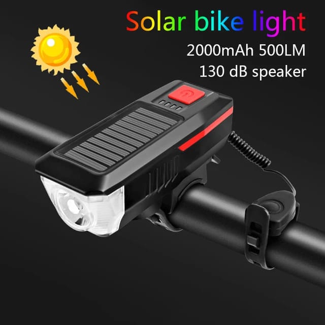 Lampe solaire LED pour vélo