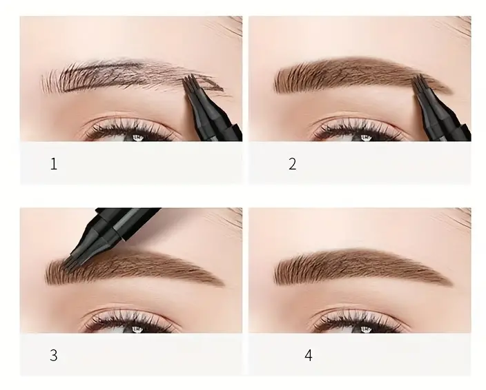 Gel À Sourcils Longue Tenue 4 Couleurs, Imperméable, Résistant À La Transpiration, Formant Un Film, Teinture Décollable, Crème À Sourcils Hautement Pigmentée